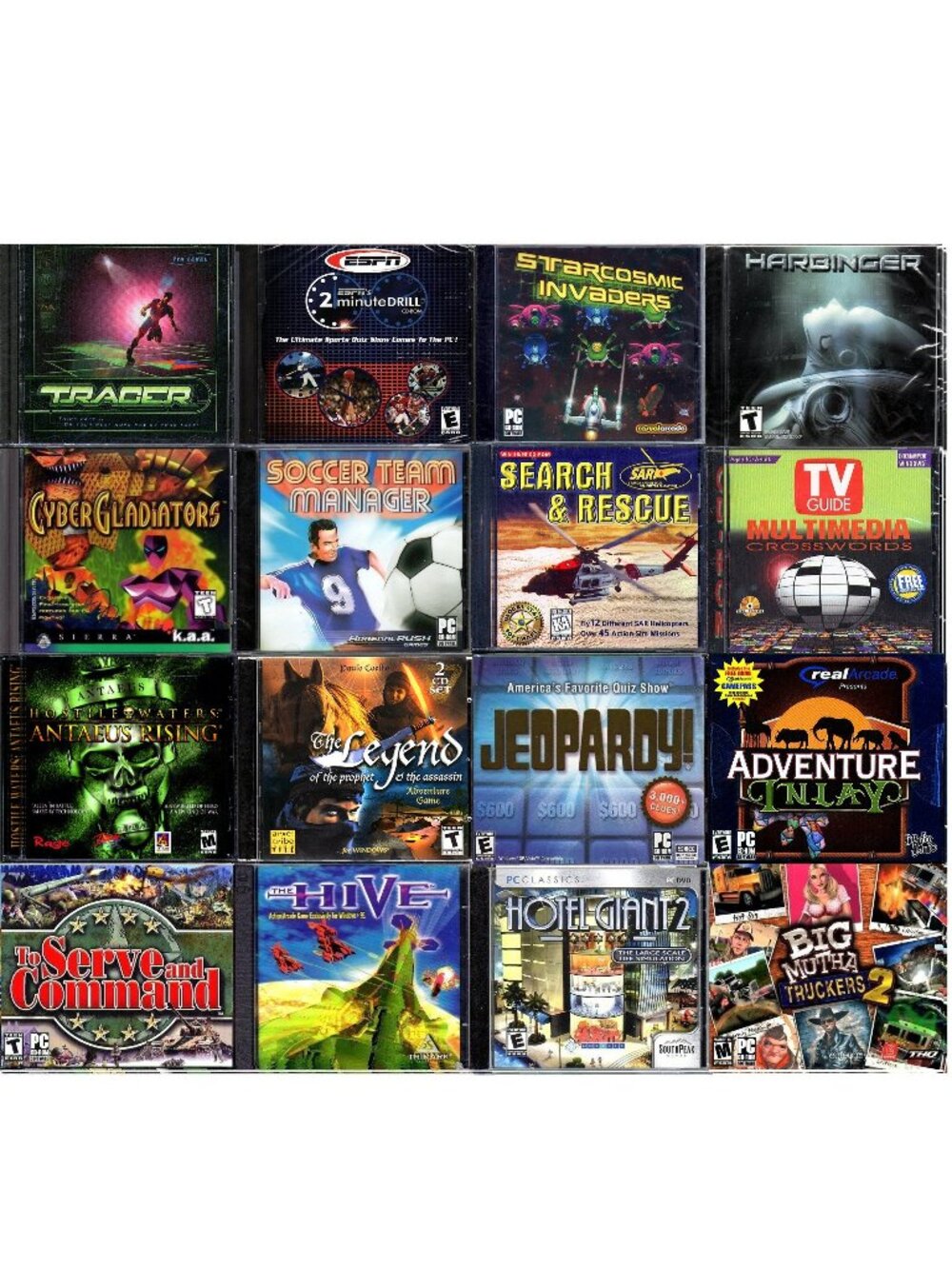 16 Games LOT #2 - PC CD-ROM Software CLEARANCE- NEW in Sealed Jewel Cases